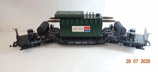 LGB Spur G 4058 Schwerlastwagen 8-achs. mit Trafo beladen in OVP PK113