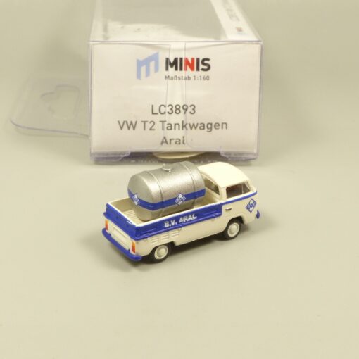 Lemke Minis 1:160 LC3893 VW T2 Tankwagen Aral in OVP EX6189 – Bild 3
