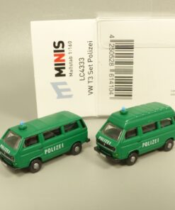 Lemke Minis 1:160 LC4333 VW T3 Set Polizei in OVP EX6176
