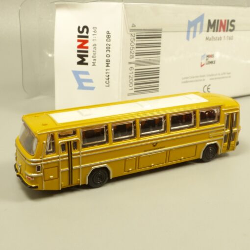 Lemke Minis 1:160 LC4411 MB O 302 Post Überlandbus Bundespost in OVP EX6170 – Bild 3