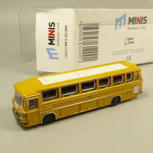 Lemke Minis 1:160 LC4411 MB O 302 Post Überlandbus Bundespost in OVP EX6170