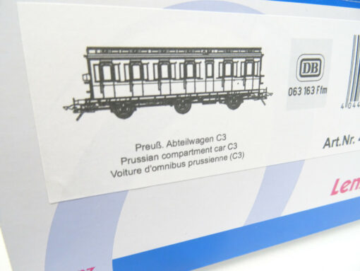 Lenz Spur 0 41163-02 Preuß. Abteilwagen C3 2.Kl. der DB neuwertig in OVP LB3845 – Bild 3