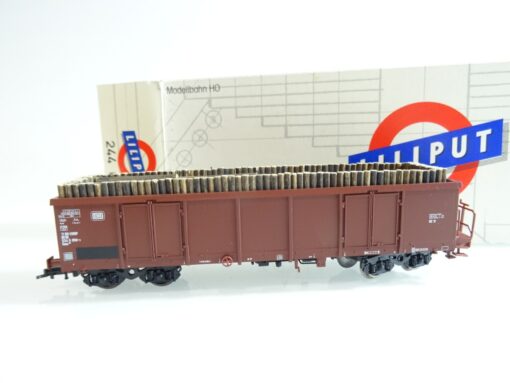 Liliput H0 244 05 Hochbordwagen mit Ladung der DB in OVP PR924 – Bild 3