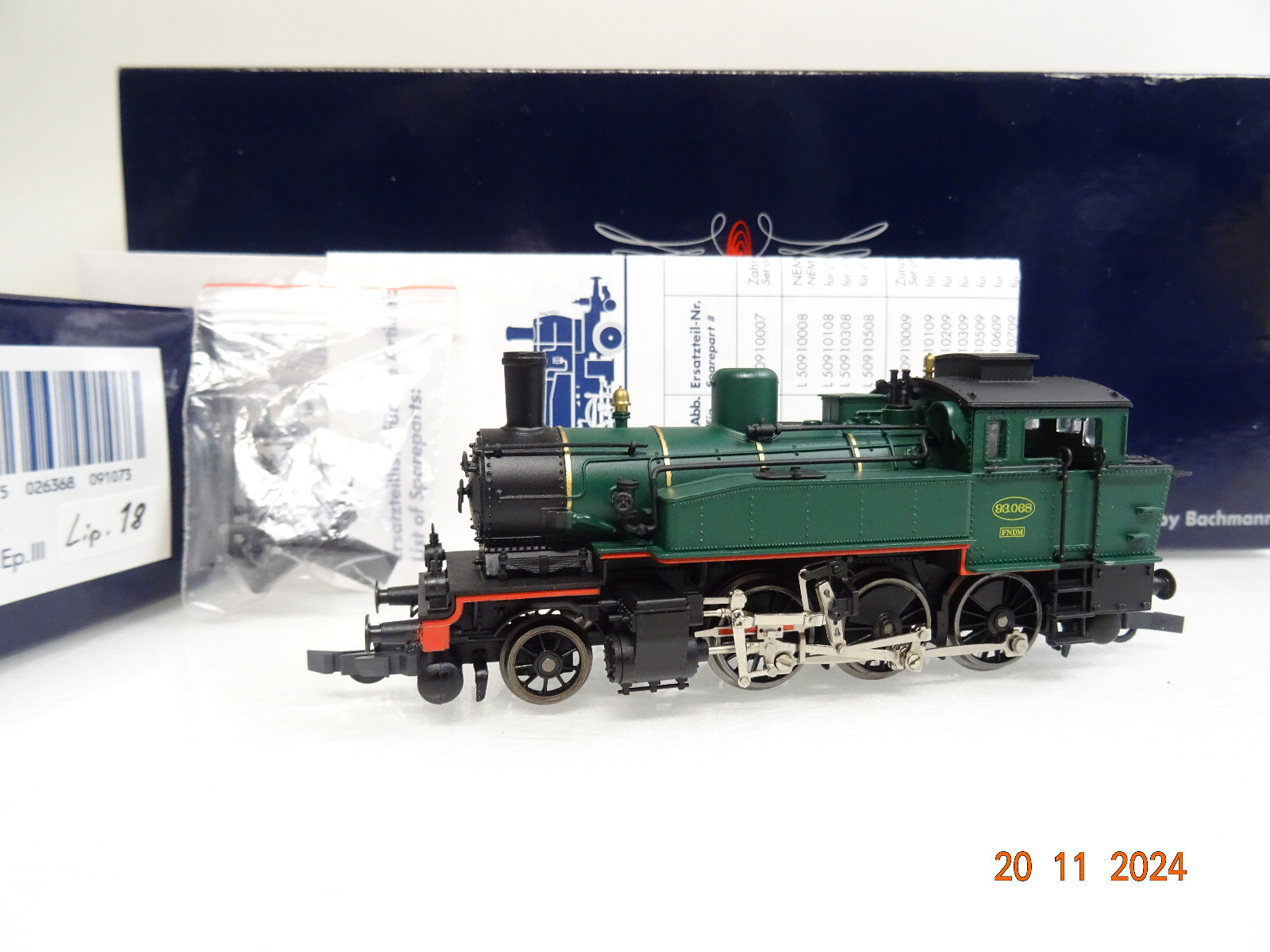 Liliput H0 L109107 Belgien Dampflok BR 93.068 der SNCB in OVP LE7311