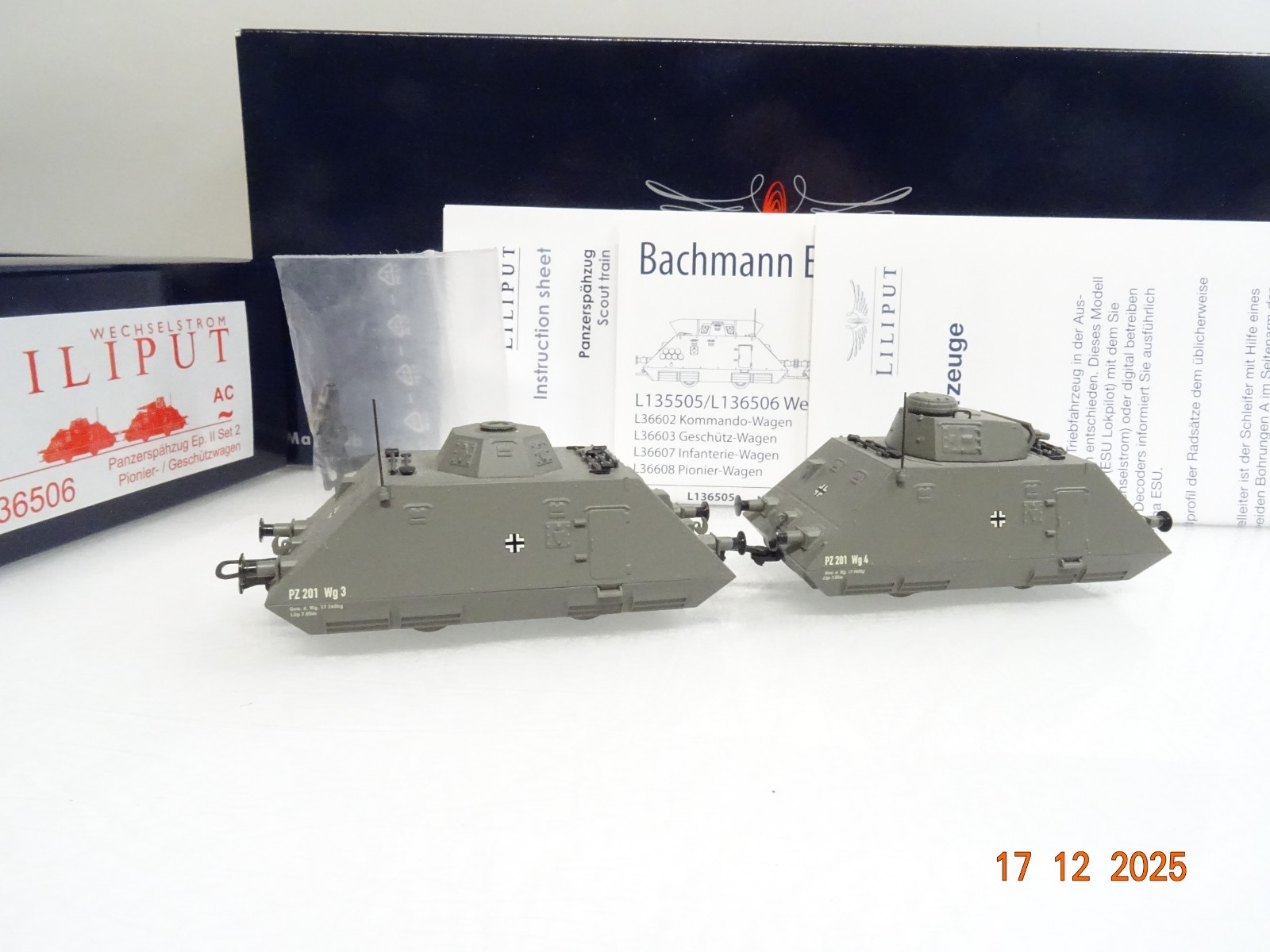 Liliput H0 L136506 AC Panzerspähzug Set 2 ohne Antrieb in OVP JL5168