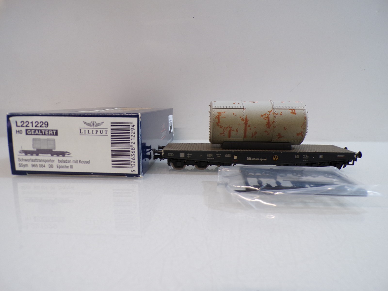 Liliput H0 L221229 Schwerlastwagen mit Ladung der DB in OVP BH1774