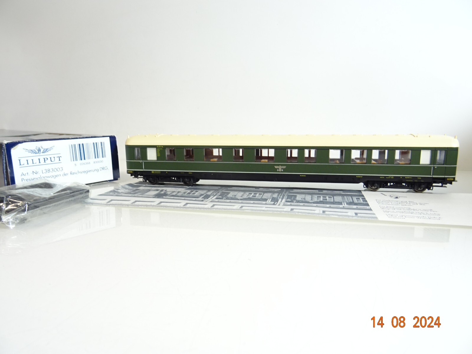 Liliput H0 L383003 Pressesalonwagen der DR neuwertig in OVP PR2036 – Bild 3