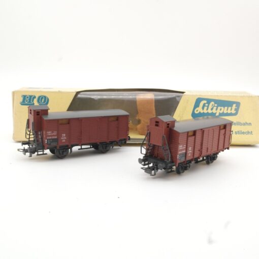 Liliput H0 Set Güterwagen mit Bremserhaus 113214 in EVP QR3929