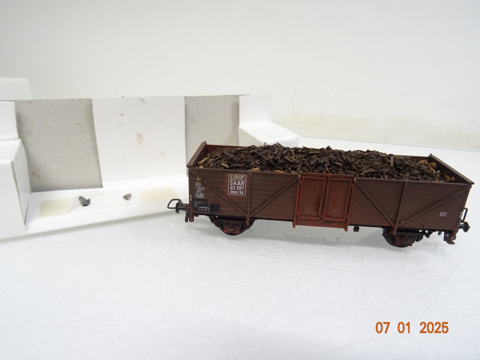 M+D H0 242 Hochbordwagen mit Kohlebeladung der EUROP SAAR in OVP PR5090