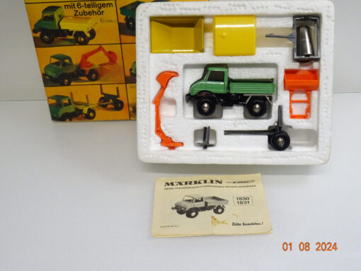 Märklin 1831 DieCast Unimog mit 6tlg. Zubehör in OVP LE4715 – Bild 3
