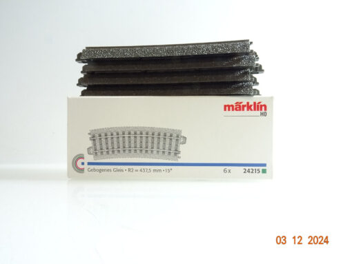 Märklin 24215 C-Gleis gebogenes Gleis R2=437,5 mm 15° 4St.  in OVP CK4583