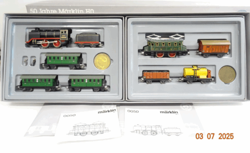 Märklin H0 0050 Nostalgische Zugpackung Güterzug + Personenzug in OVP JL1162