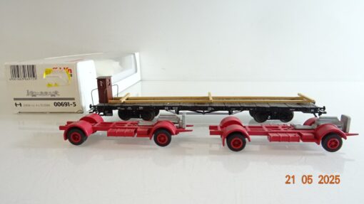 Märklin H0 00691-5 Flachwagen mit Ladung der DB in OVP PR7871