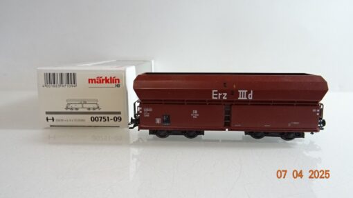 Märklin H0 00751-09 Selbstentladewagen Erz IIId der DB in OVP PR6970