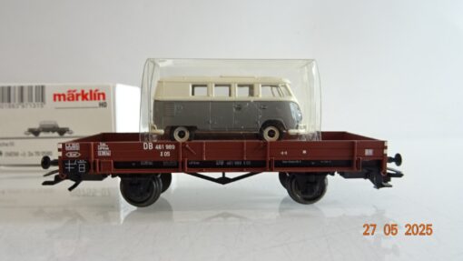 Märklin H0 00755-07 Niederbordwagen mit VW Bus der DB in OVP PR8073 – Bild 3