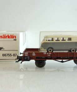 Märklin H0 00755-07 Niederbordwagen mit VW Bus der DB in OVP PR8073