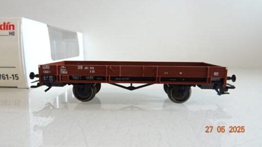 Märklin H0 00761-15 Niederbordwagen ohne Lieferwagen der DB in OVP PR8076 – Bild 3