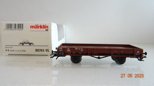 Märklin H0 00761-15 Niederbordwagen ohne Lieferwagen der DB in OVP PR8076