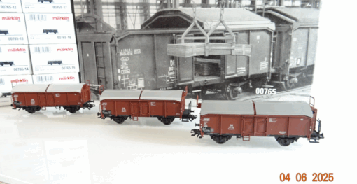 Märklin H0 00765 Set 19 Schiebedach/-wandwagen der DB in OVP PR8201 – Bild 4