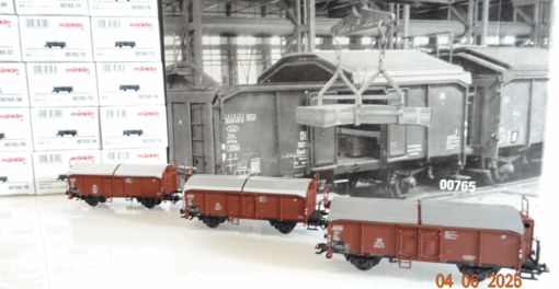 Märklin H0 00765 Set 19 Schiebedach/-wandwagen der DB in OVP PR8201 – Bild 5