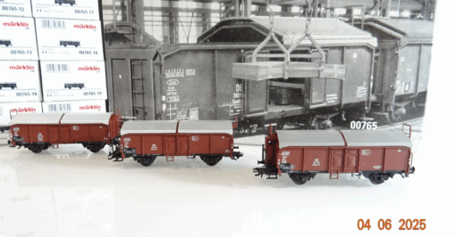 Märklin H0 00765 Set 19 Schiebedach/-wandwagen der DB in OVP PR8201