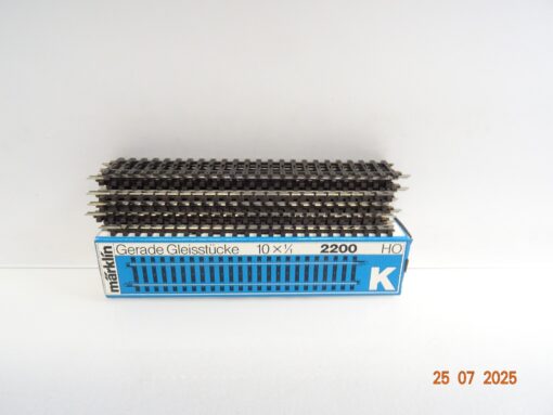 Märklin H0 2200 K Gleis gerade 10 Stück siehe Foto in OVP PK21