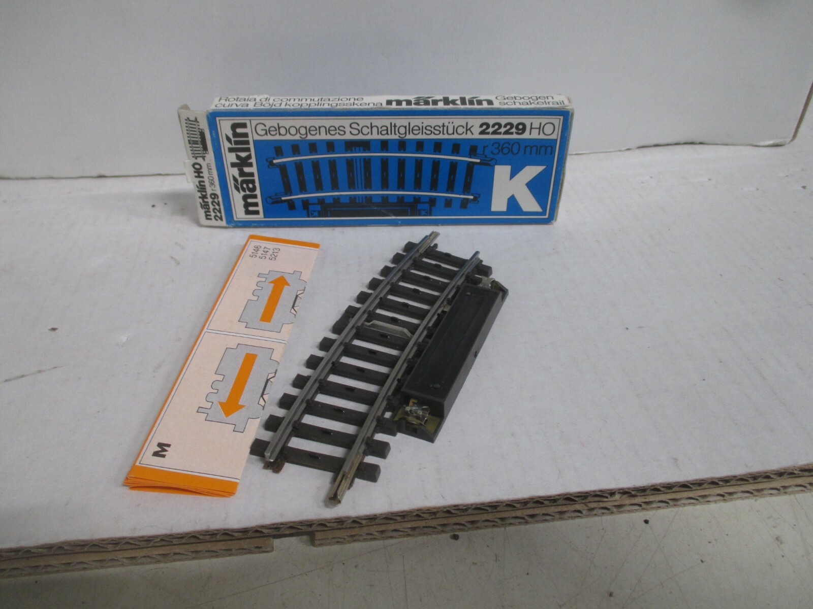 Märklin H0 2220  K-Gleis Gebogenes Schaltgleisstück r,360 mm m.OVP  WZ7809