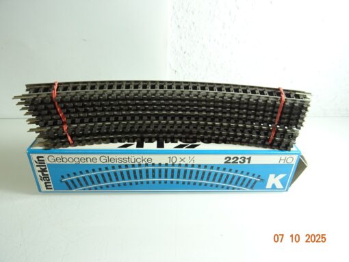Märklin H0 2231 K gebogenes Gleis 10 Stück siehe Foto in OVP PK1293