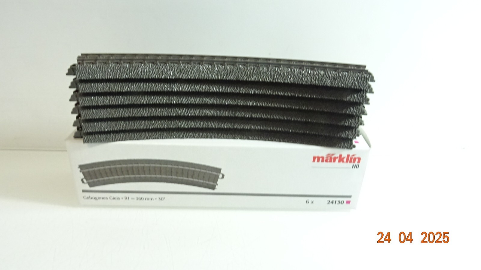 Märklin H0 24130 C Gleis gebogenes R1 360mm 6 Stück siehe Foto in OVP CK7735