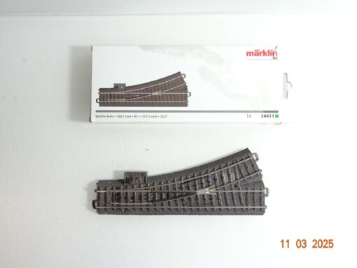 Märklin H0 24611 Weiche links mit Antrieb siehe Foto in OVP CK6606