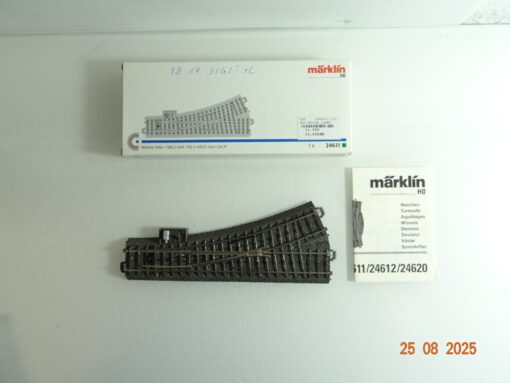 Märklin H0 24611 Weiche links mit Antrieb u. Decoder siehe Foto in OVP PK804