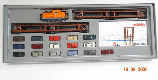 Märklin H0 2663 Autotransportzug VW mit Diesellok DHG 700 C in OVP JL1016