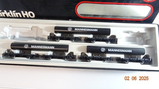 Märklin H0 2854 Röhrentransport-Zug-Set ohne Lok der DB in OVP PR8183