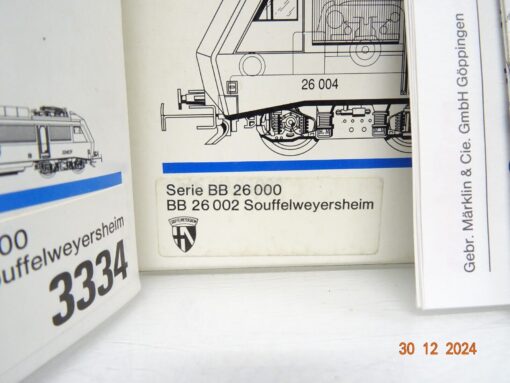 Märklin H0 3334 Frankreich E-Lok BB 26 002 Souffelweyersheim SNCF in OVP LE8098 – Bild 3