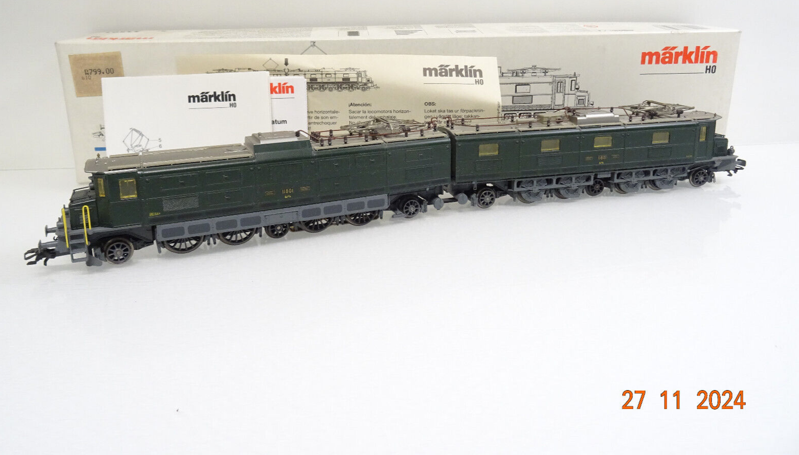 Märklin H0 33593 Schweiz Doppel-E-Lok Ae 8/14 11801 der SBB in OVP LE7575