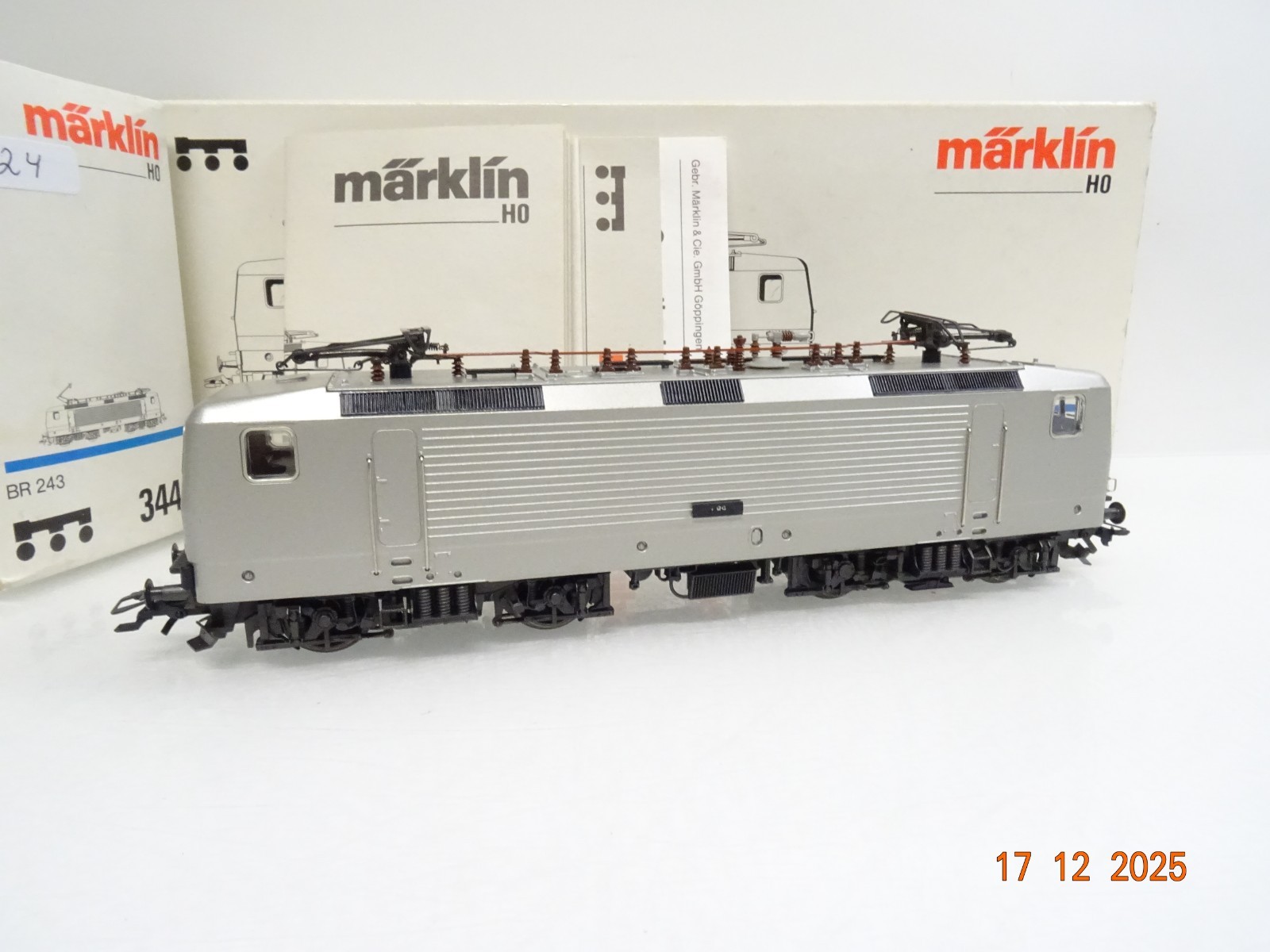 Märklin H0 3444 E-Lok BR 243 897-6 der DR silber Digital-Umbau in OVP JL5163