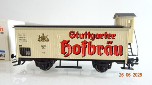 Märklin H0 34957 Kühlwagen mit Bremserhaus Stuttgarter Hofbräu in OVP PR8724 – Bild 3