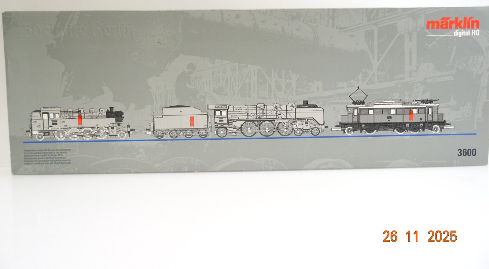 Märklin H0 3600 Lokset 3tlg. 750 Jahre Berlin Digital in OVP JL4721 – Bild 3