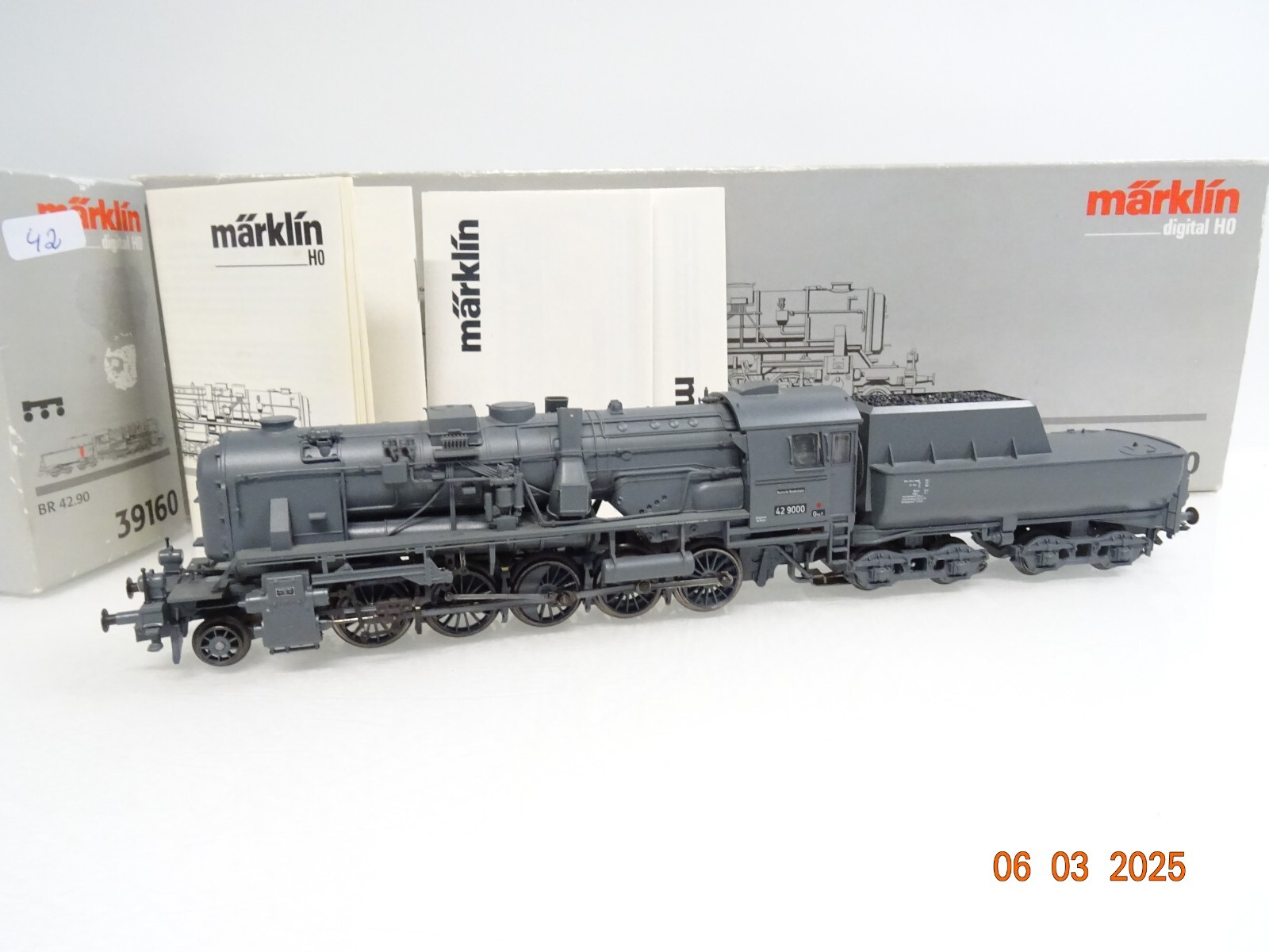 Märklin H0 39160 Dampflok BR 42 9000 Franco Crosti der DB Digital in OVP LE9226