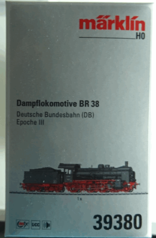 Märklin H0 39380 Dampflok BR 38 Leerverpackung siehe Foto CK9379