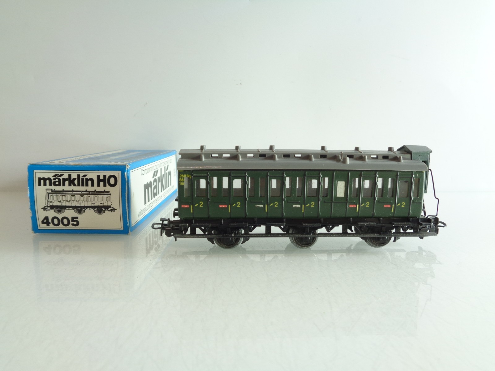 Märklin H0 4005 Abteilwagen 2. Kl. mit Bremserhaus in OVP BH873