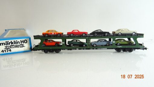 Märklin H0 4074 Transportwagen Autoreisezug mit Autos der DB in OVP PR9091