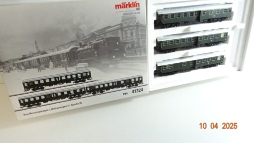 Märklin H0 41324 Drei Reisezugwagen Umbauwagen/Epoche III der DB in OVP PR7100