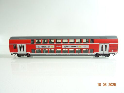 Märklin H0 43592 Doppelstockwagen Commerzbank 2. Kl. der DB in OVP PR6459 – Bild 3