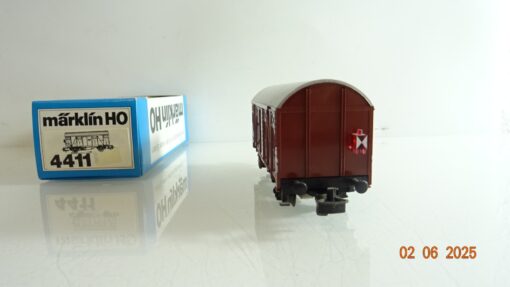 Märklin H0 4411 gedeckter Güterwagen mit Schlußlaterne der DB in OVP PR8127 – Bild 3