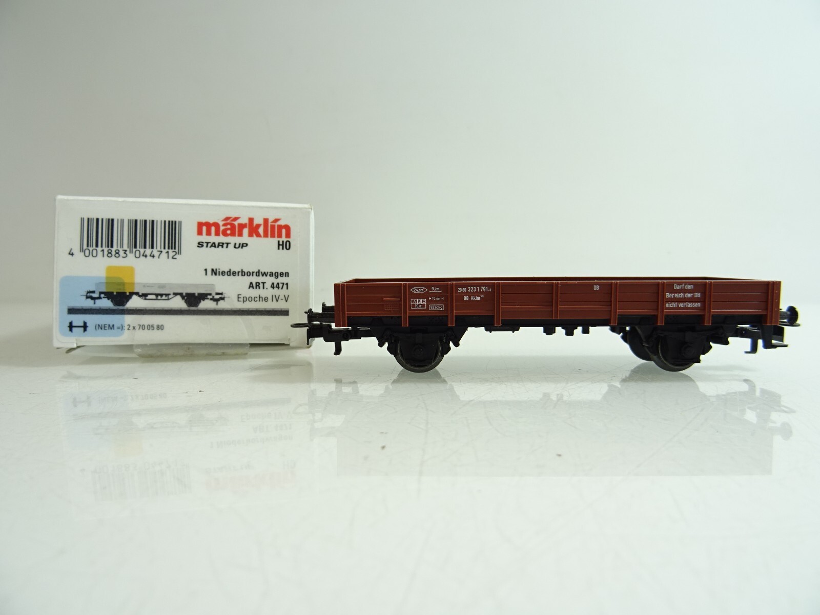 Märklin H0 4471 Niederbordwagen der DB in OVP PR1131 – Bild 3
