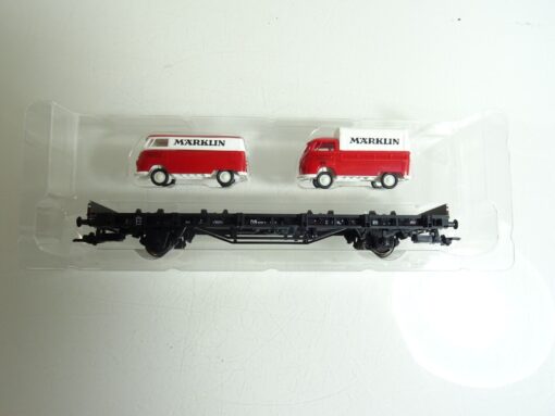 Märklin H0 45083 Flachwagen mit Ladung zwei VW Transporter der DB in OVP CK5003 – Bild 3