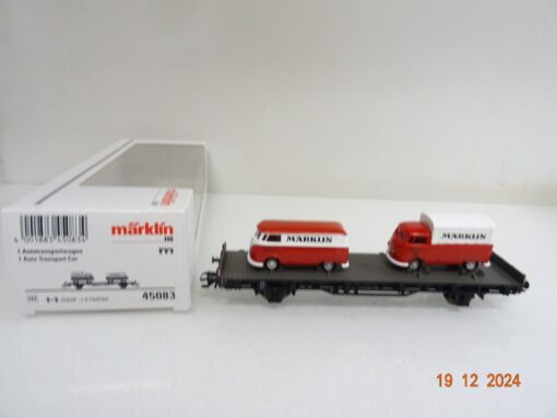 Märklin H0 45083 Flachwagen mit Ladung zwei VW Transporter der DB in OVP CK5003