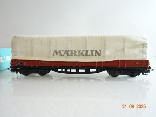 Märklin H0 4517 Niederbordwagen mit Plane der DB in OVP PR9714 – Bild 3