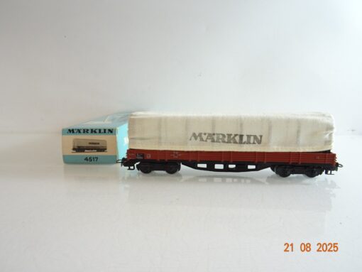 Märklin H0 4517 Niederbordwagen mit Plane der DB in OVP PR9714